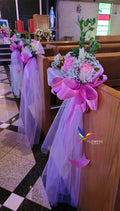 SIX Aisle florals for benches
